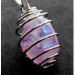 Amethyst Aura Gemstone Spiral Pendant